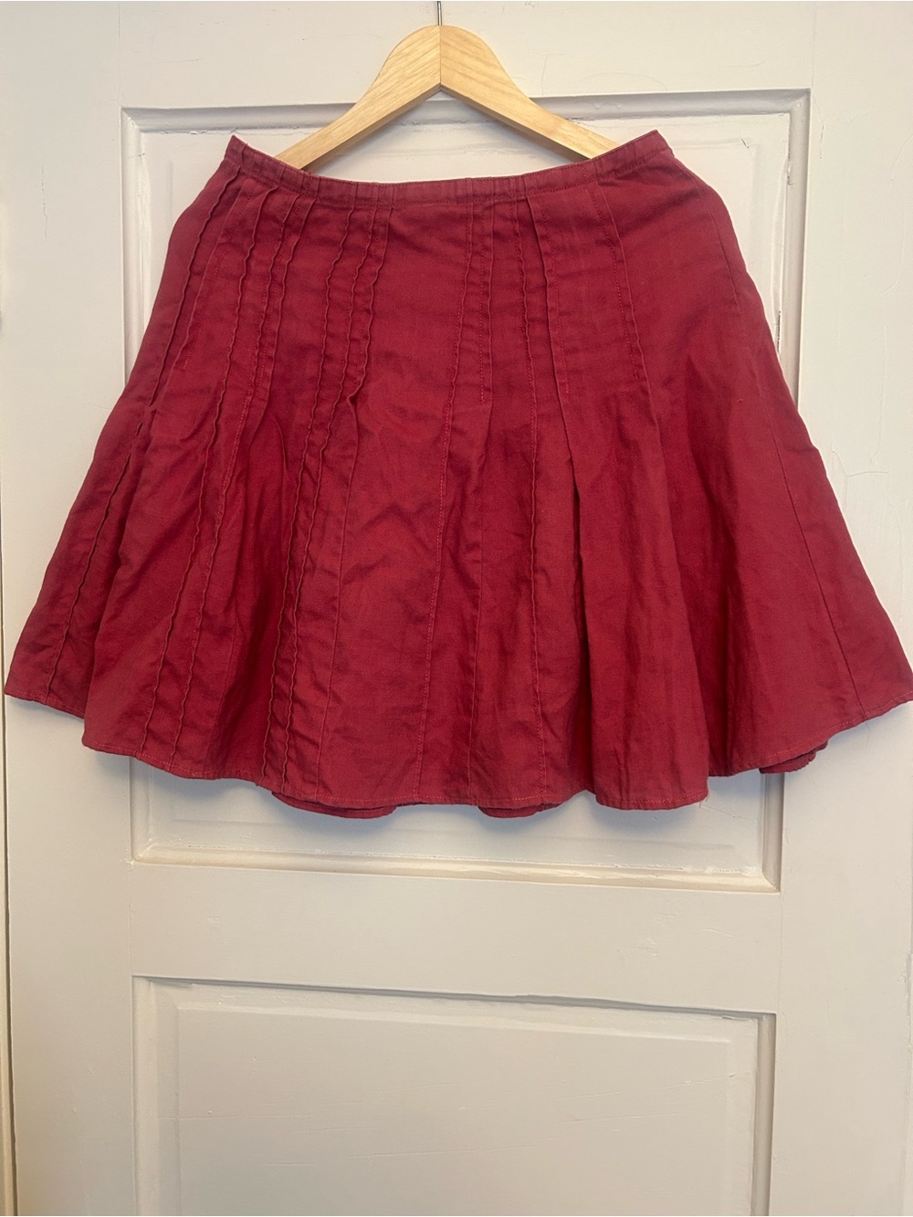 JJILL LINEN Skirt In Raspberry Pink - Picture 2 of 9